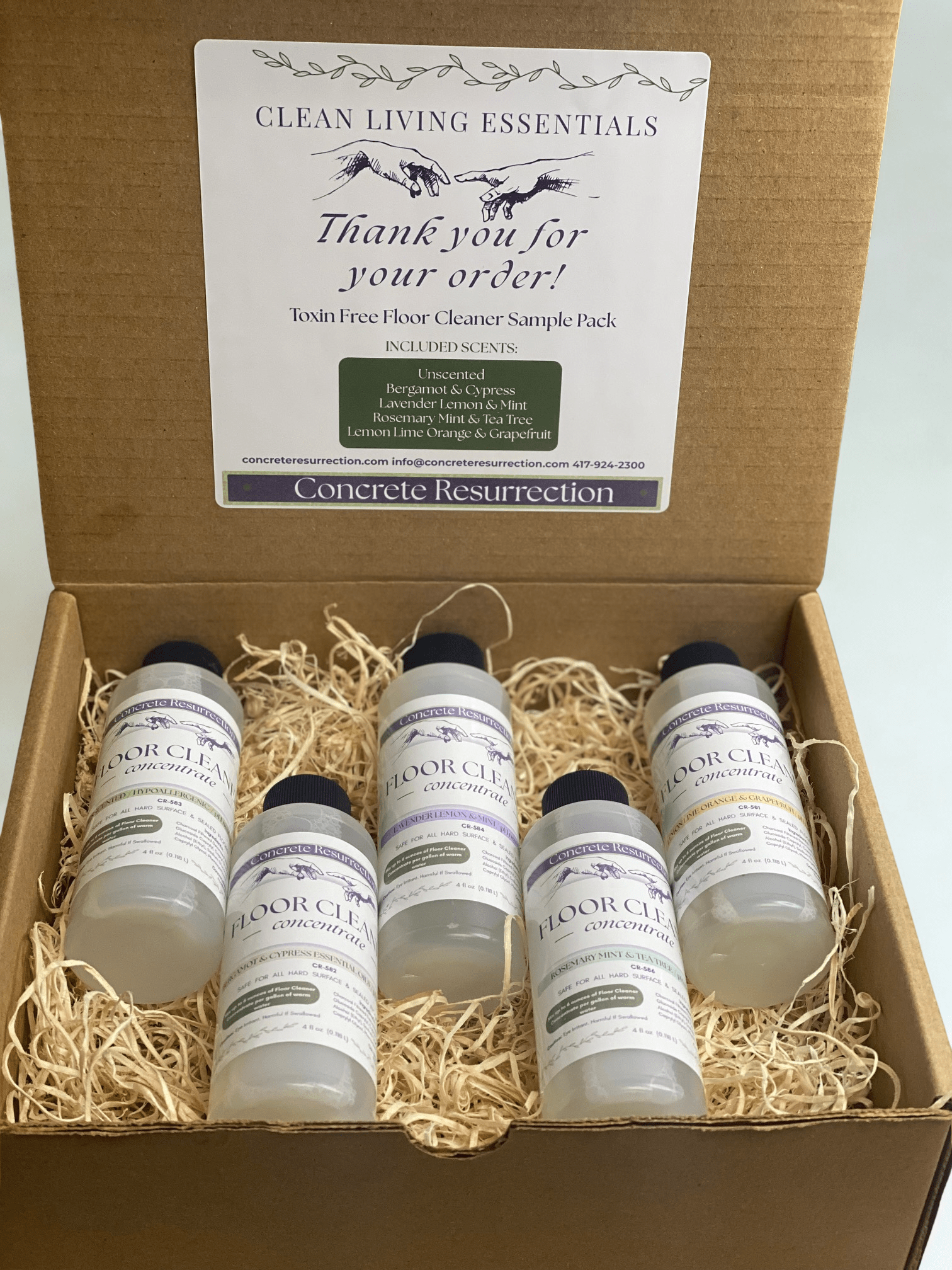 Clean Living Essentials Collection - Multi‑Surface Floor Cleaner Sample Pack - Concrete Resurrection