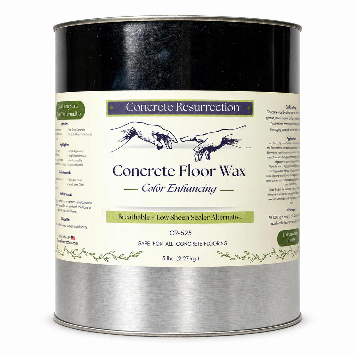 Color-Enhancing Concrete Paste Wax – 5 lb Low-Sheen Interior Floor Finish