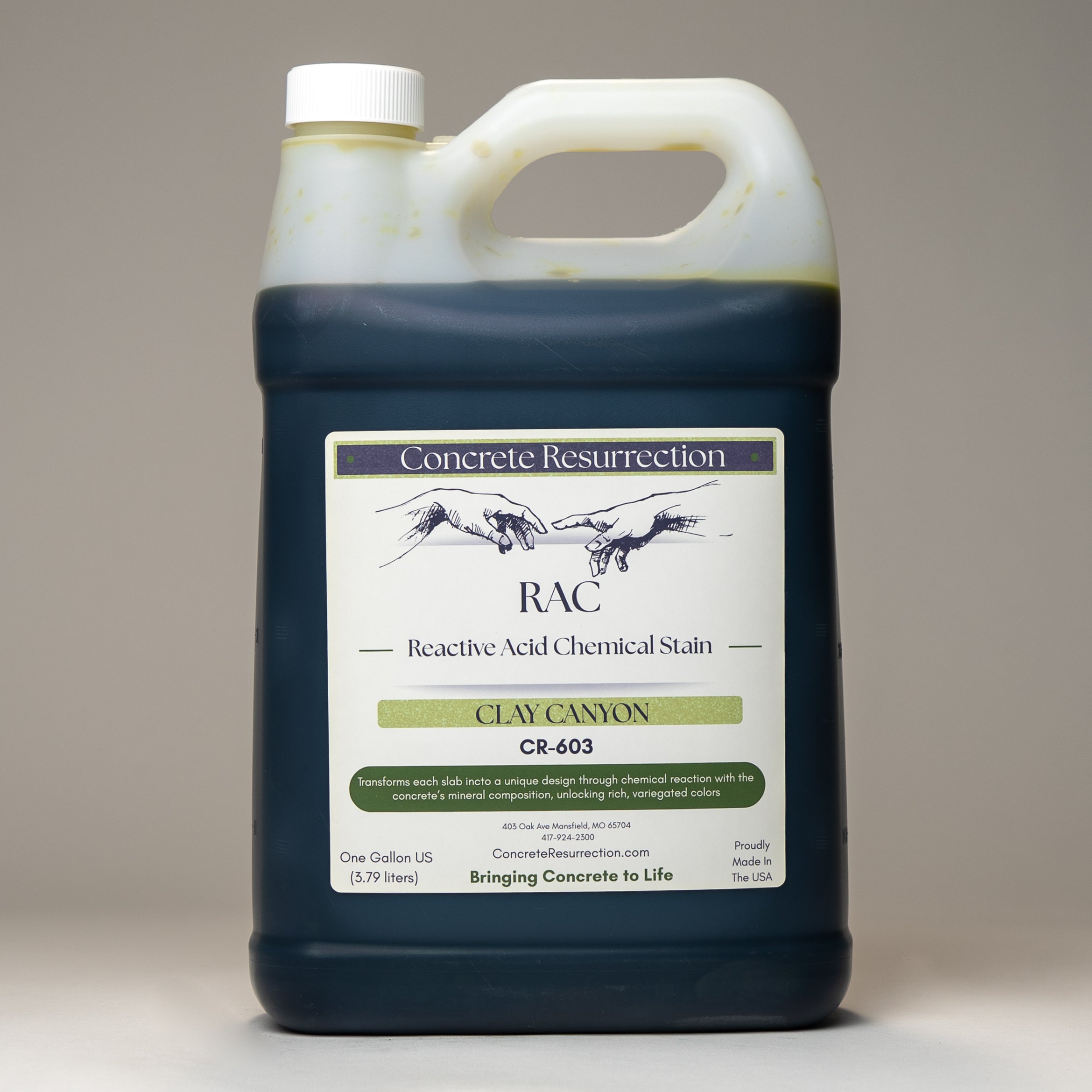 Reactive Acid Chemical (RAC) Concrete Stain