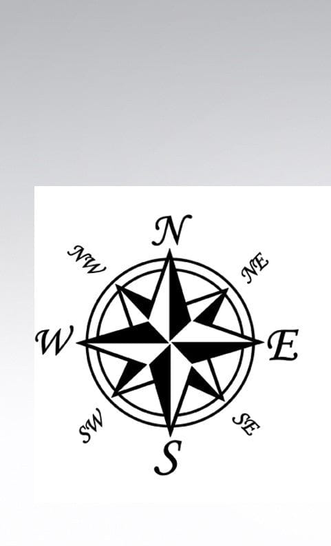 Compass Rose with Directionals - Concrete Resurrection