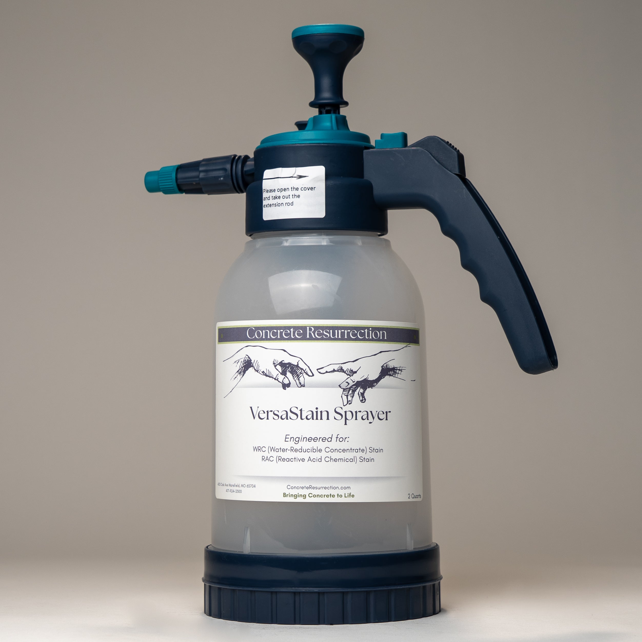 VersaStain 2Qt Sprayer Concrete Stain Applicator for WRC Water Reducible & RAC Acid Stains