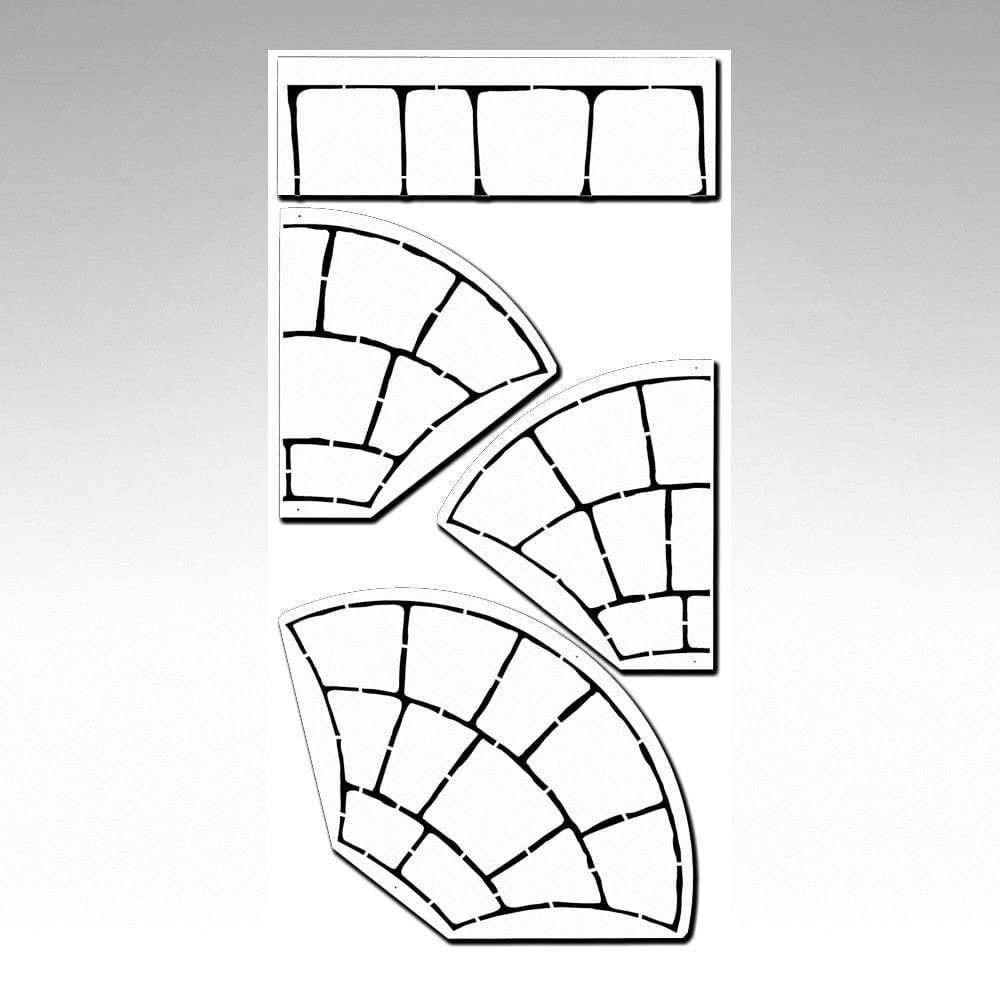 Cobblestone Fan Set - Large - Concrete Resurrection