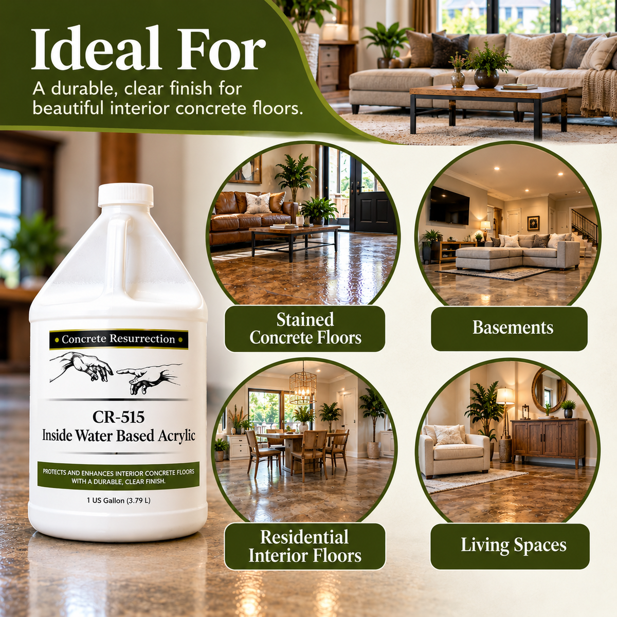 CR-515 Inside Acrylic - Interior Floor Sealer