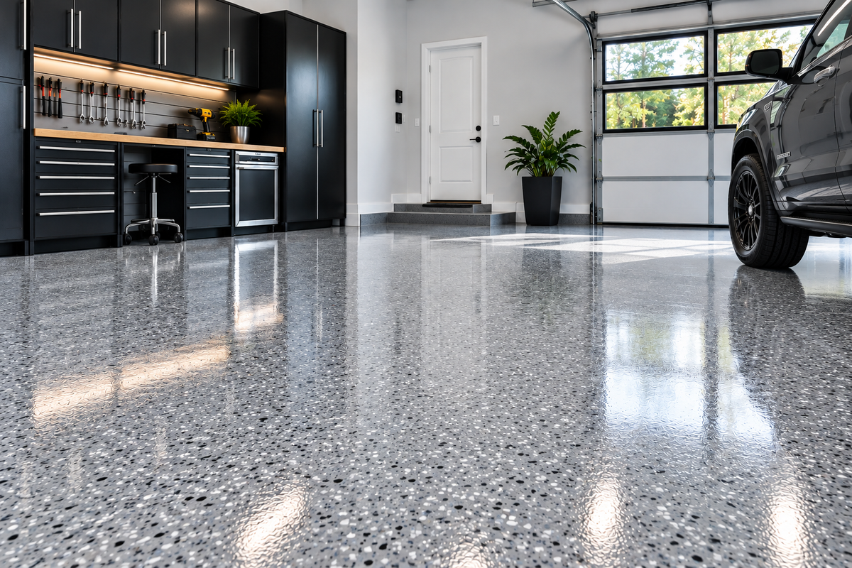 Epoxy garage floor