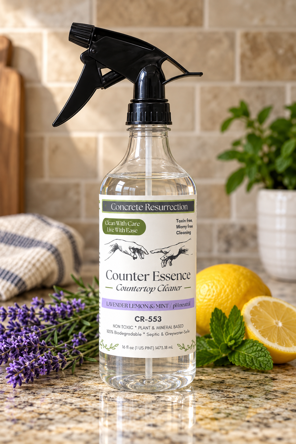 Clean Living Essentials Counter Essence Countertop Cleaner