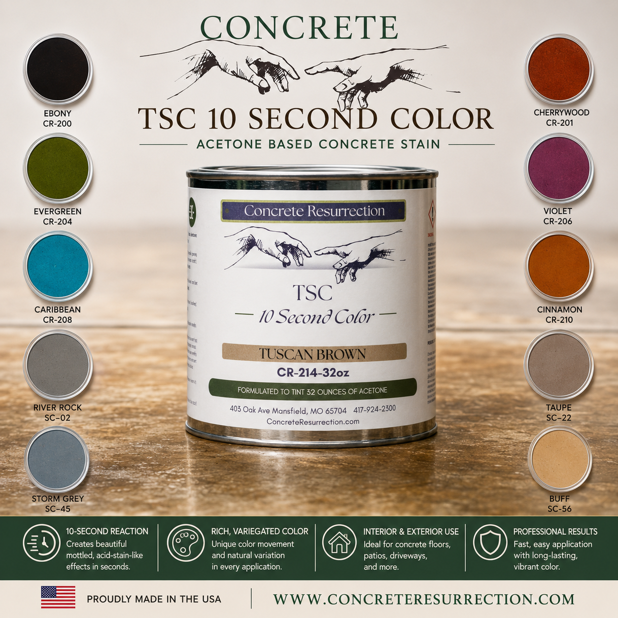 Ten Second Color Acetone Based Stain
