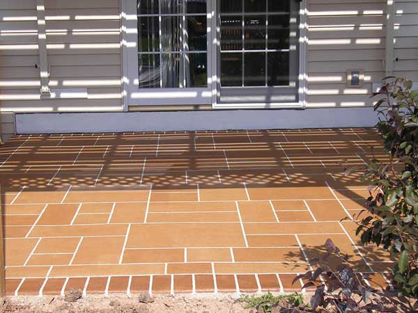 Engraved Patio with Ashlar Slate Design