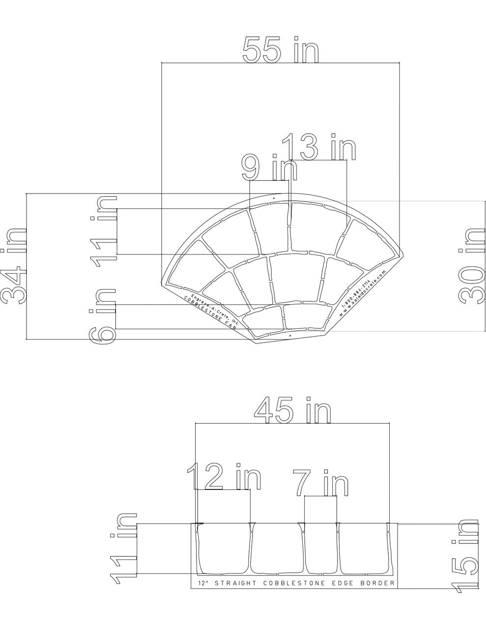 Cobblestone Fan Set - Large